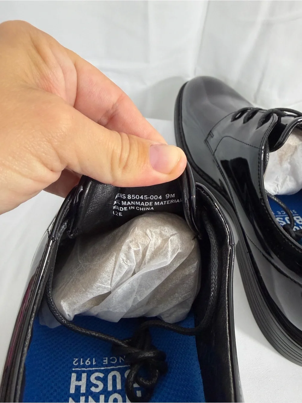 NWT Nunn Bush Men's Size 9 Black Patent Derby Dress Shoes Sleek Formal Oxfords